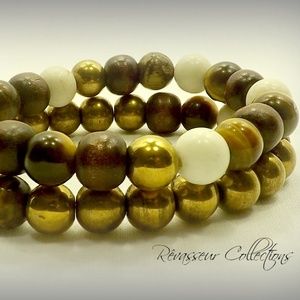 Unisex Stackable Stretch Beaded Bracelet